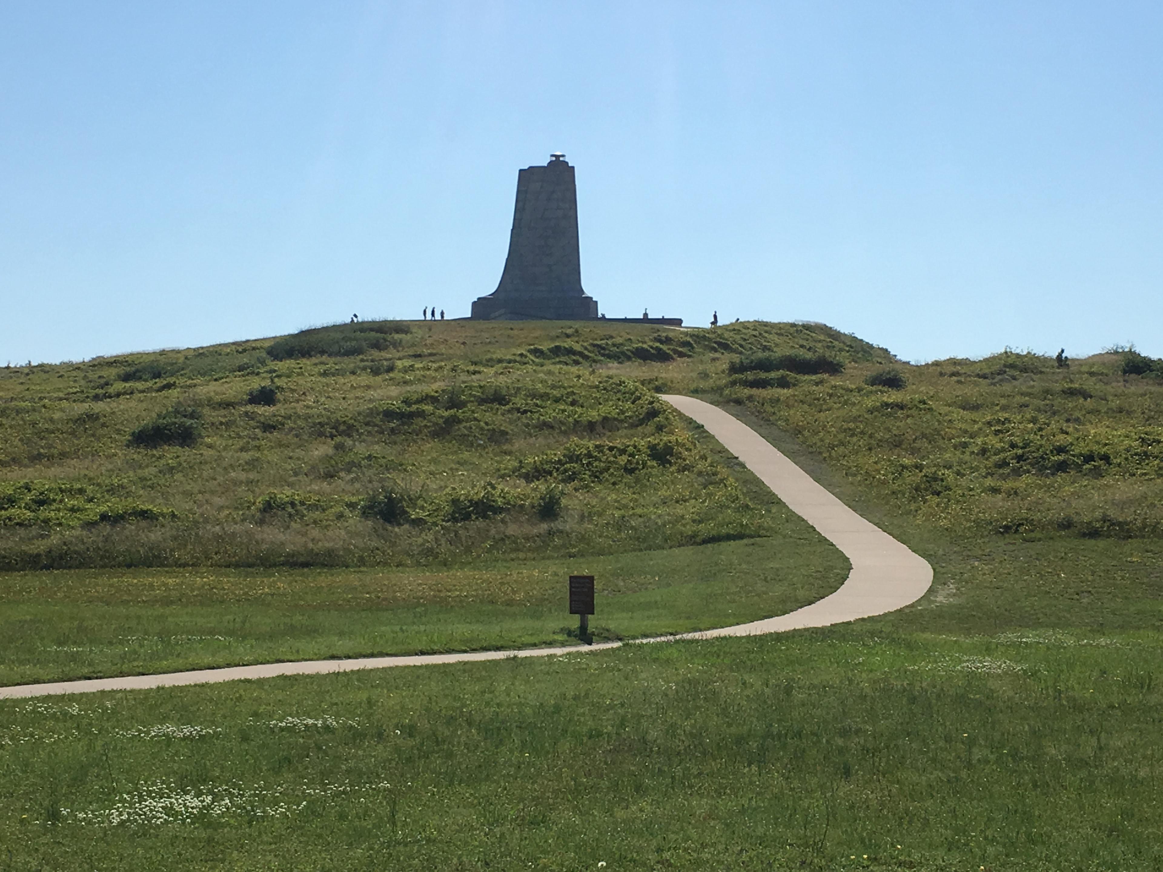 Wright Brothers National Memorial monument on Big Kill Devil Hill